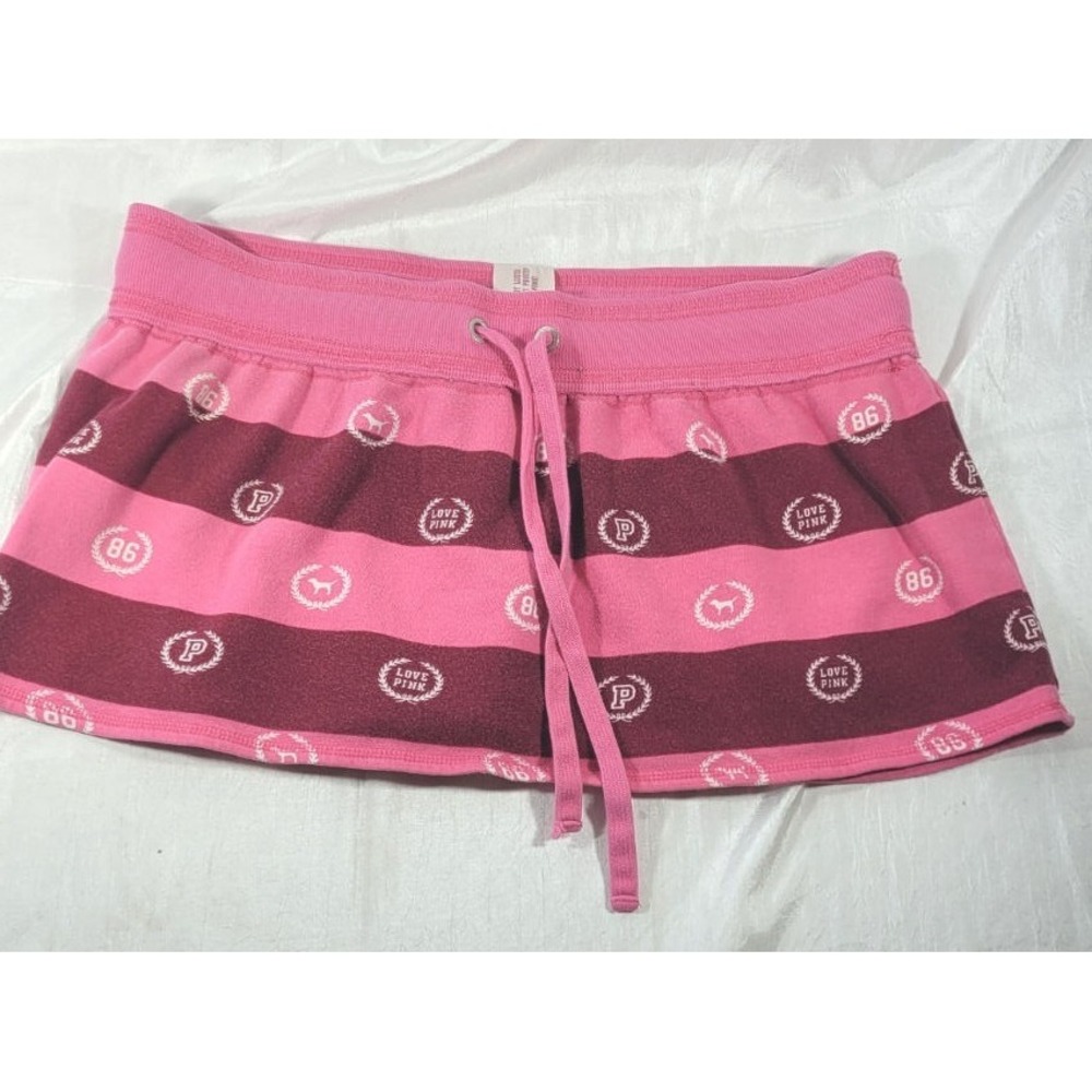 Vintage Victoria Secret Y2K University of Pink French Terry Mini Skirt - Medium